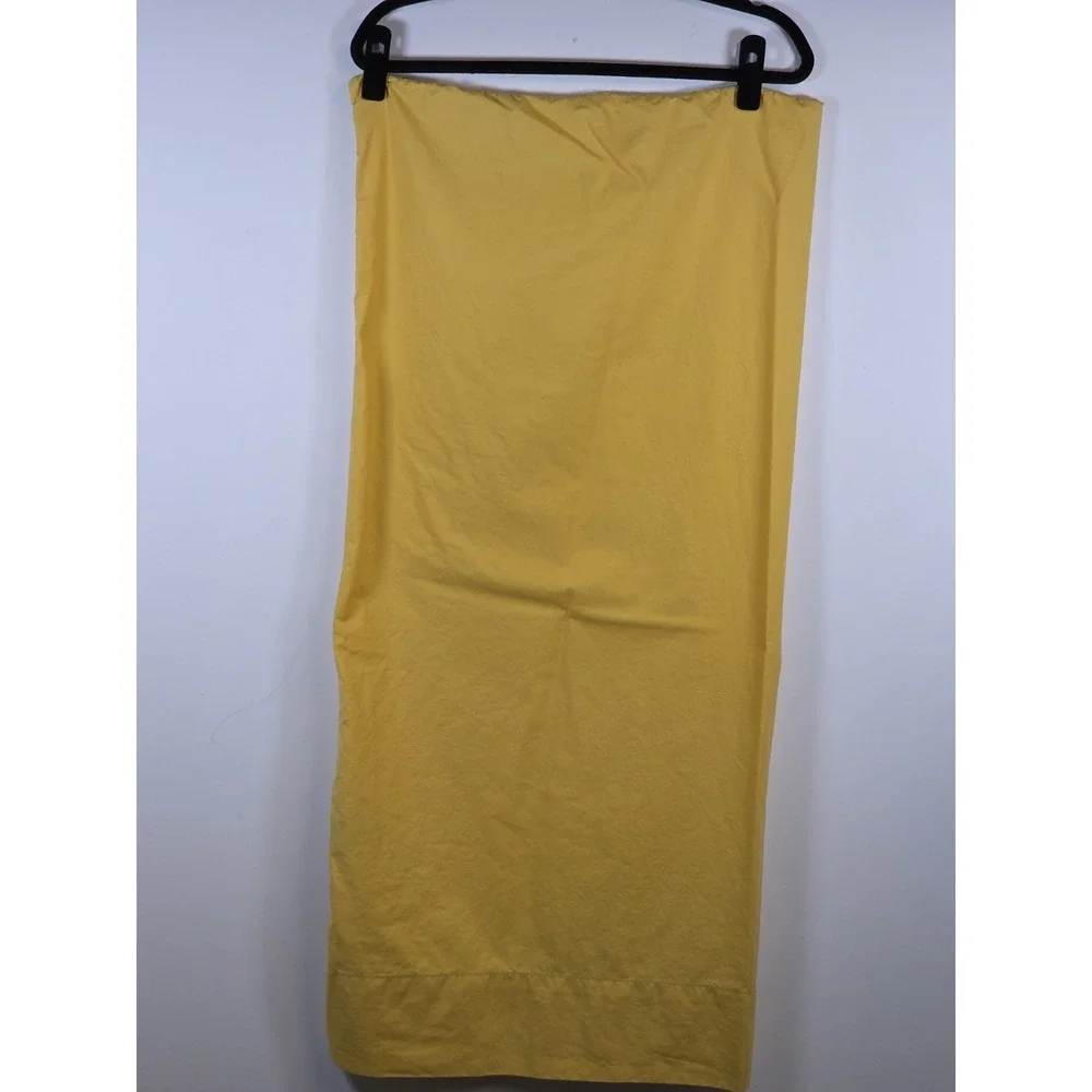 Lauren Ralph Lauren King Pillowcase x 2 Yellow 100% Cotton Bedding Vintage Chic